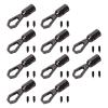 10 Sets Rope End Snap Fittings, Zinc Alloy 8mm Hole Hanging Bell Snap Hooks with Screws for Decoration, Crafting, Leather Crafts, and More (Black) view 1