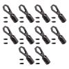 10 Sets Rope End Snap Fittings, Zinc Alloy 8mm Hole Hanging Bell Snap Hooks with Screws for Decoration, Crafting, Leather Crafts, and More (Black) view 2