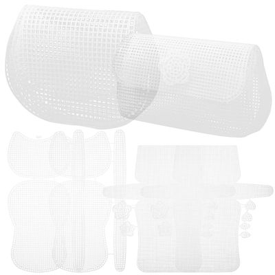 Gadpiparty 6Pcs Plastic Mesh Canvas Sheets 16.73X9.05In Needlepoint Crafting Sewing Sheets for DIY Crochet Bags Purses Handbag Accessories