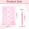 MECCANIXITY Quilling Tools 7.7x5.1 Inch, Half Ball Domes 3-Row Crimper Tools with Quilling Pen for 3D Flower Pots Crafts, Pink view 2