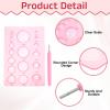 MECCANIXITY Quilling Tools 7.7x5.1 Inch, Half Ball Domes 3-Row Crimper Tools with Quilling Pen for 3D Flower Pots Crafts, Pink view 3