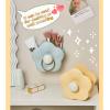 Flower-Shaped Wall-Mounted Storage Organizer, 13.9 x 8 x 13.5 cm, Pastel Colours, Decorative Holder for Stationery and Cosmetics (yellow) view 3
