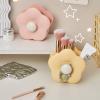 Flower-Shaped Wall-Mounted Storage Organizer, 13.9 x 8 x 13.5 cm, Pastel Colours, Decorative Holder for Stationery and Cosmetics (yellow) view 4