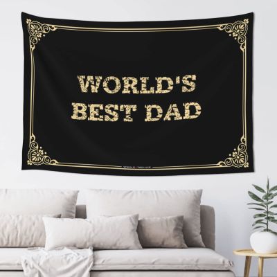 CDWS Funny Outdoor Decor World'S Best Dad Tapestyr Sports Bar Decor Vintage Bar Decor(75X100CM)