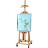 HIONJIN Painting Oil Painting Floor Wooden Easel Lift Folding Oil Painting Fe Wooden Painting Shelf view 1
