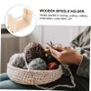 LIFKOME Sewing Thread Dispenser Rack Rotatable Wooden Yarn Spool Holder Yarn Winder for Crocheting Knitting view 3