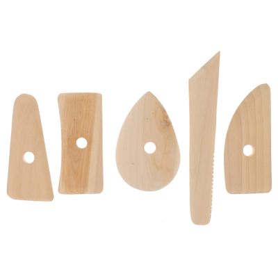 Beatifufu 5Pcs Sculpting Tools for Pottery and Ceramics Wood Pottery Sculpture Molding Tools Versatile Clay Modeling Instruments for Beginners and Crafts
