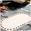 CORHAD 2pcs Natural Wooden Blank Bottoms for Crocheting Moses Basket Base Pre-drilled view 3