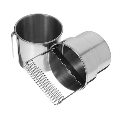 NUOBESTY Large Capacity Oil Painting Brush Cleaning Bucket Stainless Steel Brush Washing Can Pen Clip Desk Rotating Pen Holder