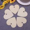 Homoyoyo 50pcs Blank Heart Wood Discs for Crafts Natural Embellishments for Scrapbooking Decoupage Sign Making Art Projects Smooth Finish Ready to Paint Decorate view 4