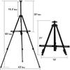 HIONJIN Portable Metal Easel Adjustable Sketch Travel Easel Thickened Triangular Aluminum Alloy Easel Sketch Painting Artist Art Supplies view 2