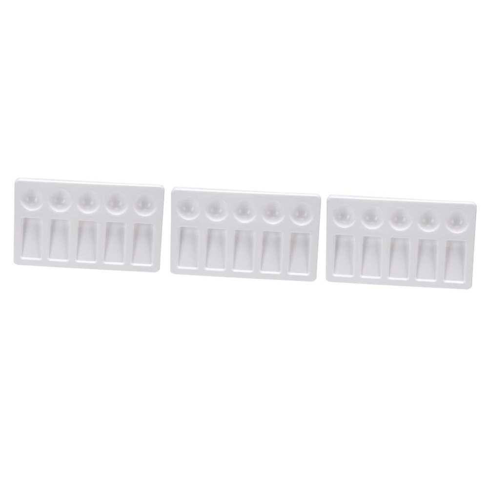 BEBEMOKO 3pcs Watercolor Palette Trays Mixing Trays Pallets for Artists Pigment Mixing