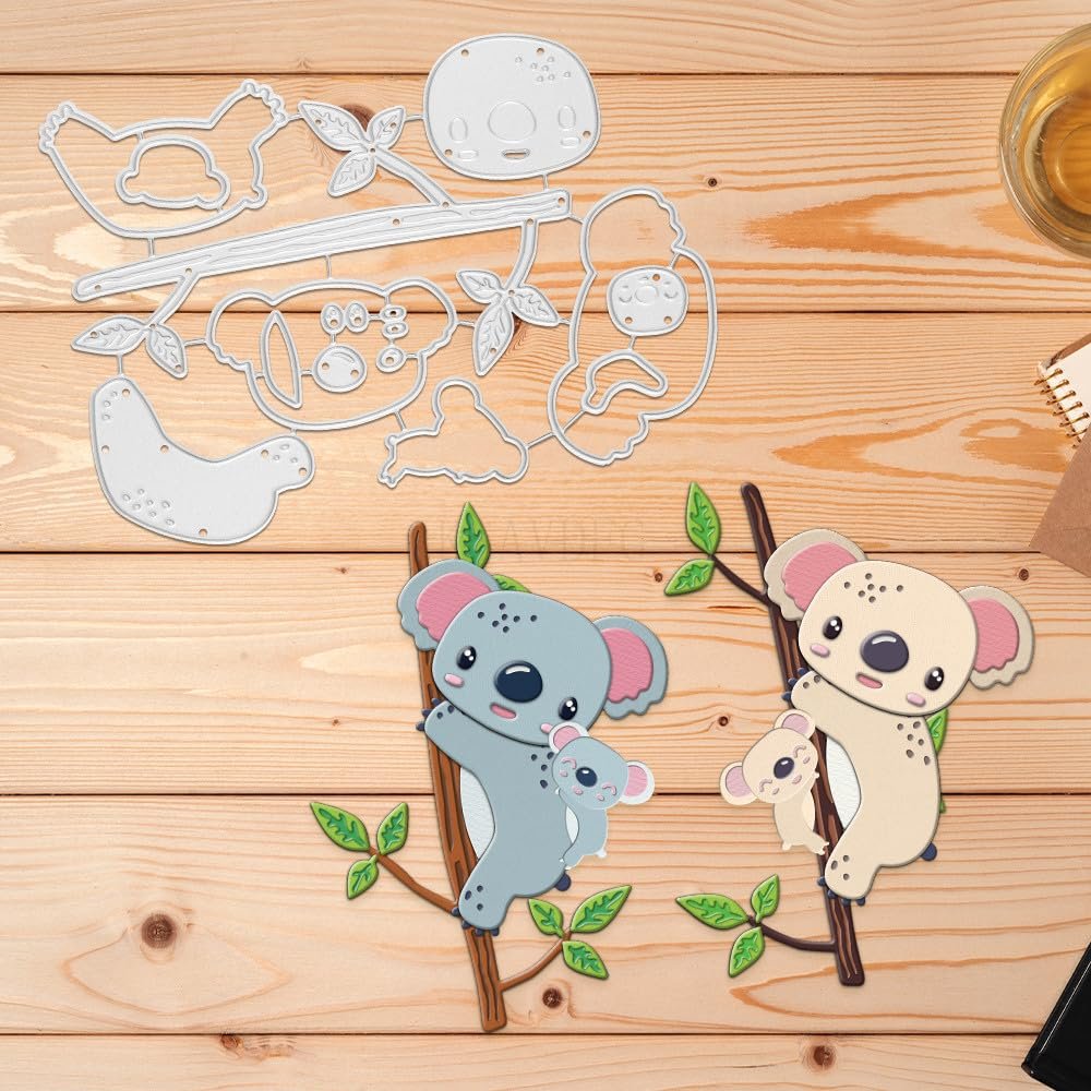 Animal Patchwork Koala Die Cuts DIY Sewing Metal Cutting Dies for Handmade Card Making Stencils Festivals Scrapbooking Album Paper Craft Template