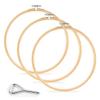 Caydo 3 Pieces Embroidery Hoop with Metal Screw Tool, 8 Inch Bamboo Embroidery Hoops for Embroidery and Sewing, Large Cross Stitch Hoop for Home Crafts and Ornaments view 1
