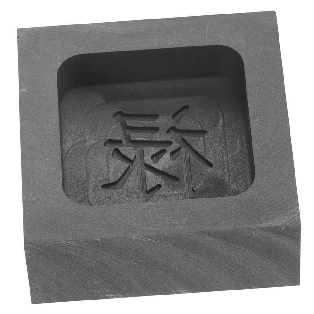 Angoily Graphite Ingot Mold for Casting Reusable Melting Tool with Shape Slot Durable High Purity Graphite Thermal Stability for Quick Heating Cooling