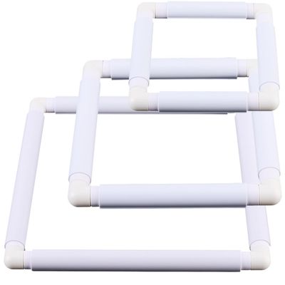 CRASPIRE 3 Sizes White Square Embroidery Hoops Plastic Cross Stitch Snap Frames Universal Clip Hoop Rectangle for Quilting Silk Painting DIY Sewing Tools Accessory Art Craft(6x6 8x8 11x11)