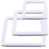 CRASPIRE 3 Sizes White Square Embroidery Hoops Plastic Cross Stitch Snap Frames Universal Clip Hoop Rectangle for Quilting Silk Painting DIY Sewing Tools Accessory Art Craft(6x6 8x8 11x11) view 1