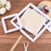 CRASPIRE 3 Sizes White Square Embroidery Hoops Plastic Cross Stitch Snap Frames Universal Clip Hoop Rectangle for Quilting Silk Painting DIY Sewing Tools Accessory Art Craft(6x6 8x8 11x11) view 3