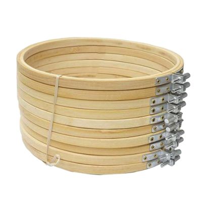 ARTIBETTER 12pcs Embroidery Hoops Circle Frames for Cross and Needlework for Beginners and Craft Projects