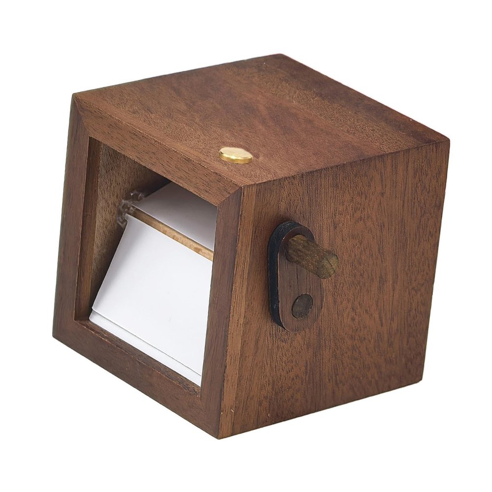 FLCPJGV Photo Album Flip Book DIY Display Box Photobook Animation Machine Hand Crank for Traveling Wedding Mother Day Scrapbooking, Brown