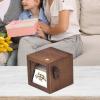 FLCPJGV Photo Album Flip Book DIY Display Box Photobook Animation Machine Hand Crank for Traveling Wedding Mother Day Scrapbooking, Brown view 4