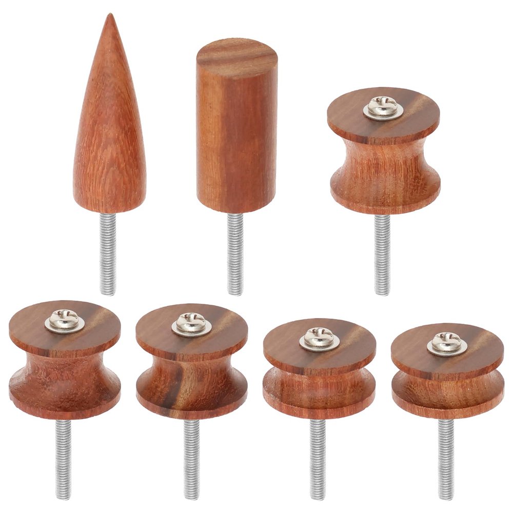 7Pcs Leather Edge Burnishing Bits for Rotary Tools - Wood Leather Polishing Bits, Ideal for Sanding, Polishing, & Grinding Leather Edges & Burrs, Simplifying Leather Crafting Works