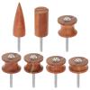 7Pcs Leather Edge Burnishing Bits for Rotary Tools - Wood Leather Polishing Bits, Ideal for Sanding, Polishing, & Grinding Leather Edges & Burrs, Simplifying Leather Crafting Works view 1