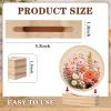 Chunful 6 Pcs Embroidery Hoop Display Stand Wooden Embroidery Frames Holder 2 Tier Groove Cross Stitch Hoop Stand Base Accessories for Display Works Home Exhibition Decor(5.31" X 1.3" X 1.5") view 2