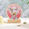 Chunful 6 Pcs Embroidery Hoop Display Stand Wooden Embroidery Frames Holder 2 Tier Groove Cross Stitch Hoop Stand Base Accessories for Display Works Home Exhibition Decor(5.31" X 1.3" X 1.5") view 3