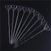 Floral Pick Card Holder 500 Pcs Heart Shaped Card Holder Pick Transparent Plastic Flower Arrangement Supplies Bouquet for Wedding Party view 3
