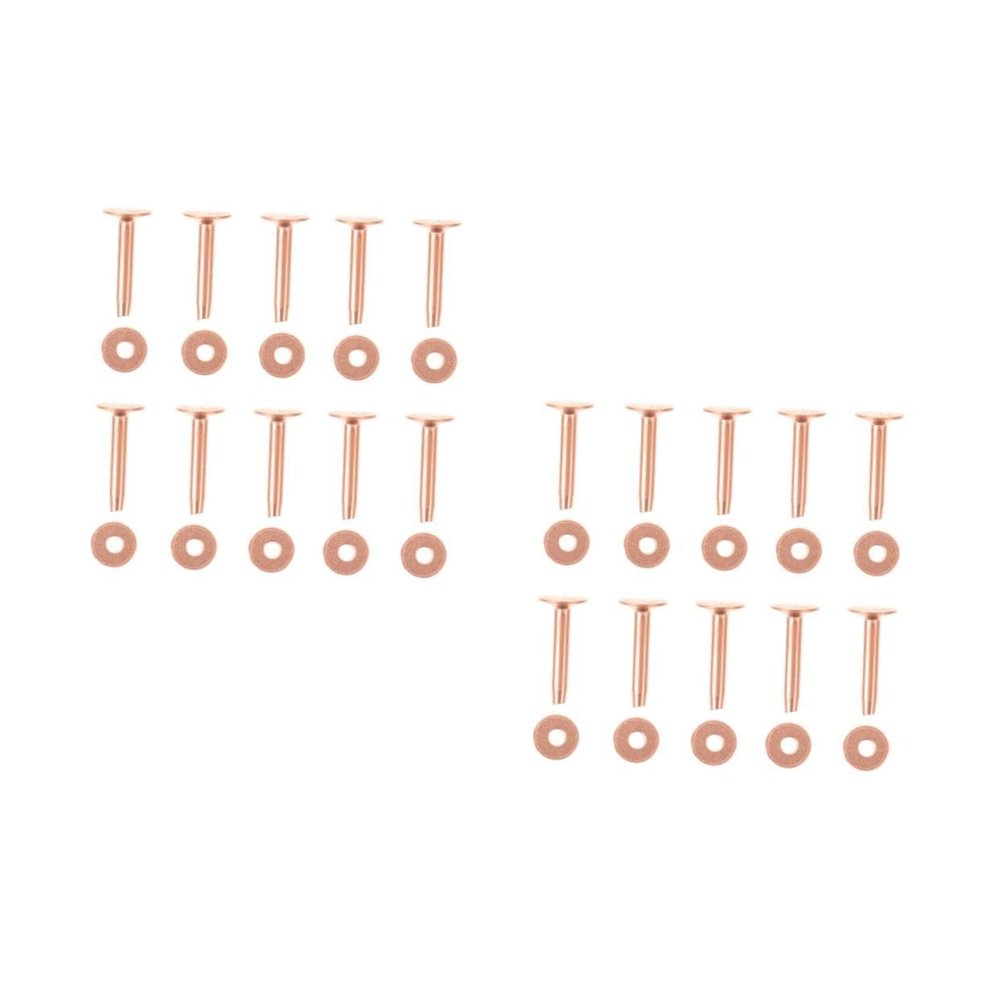 DIYEAH 20sets Leather Repair Rivets Multifunctional for Bags Clothes and Accessories High-Grade Material for Leather Craft Projects