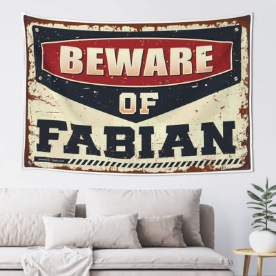 PLOWS Tapestry For Men Beware Of Fabian Tapestry Bedroom Decor Aesthetic Bedroom Door Decor(75X100CM)