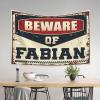 PLOWS Tapestry For Men Beware Of Fabian Tapestry Bedroom Decor Aesthetic Bedroom Door Decor(75X100CM) view 3