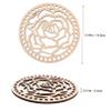 Angoily 2Pcs Wooden Basket Bottoms Round Bases for DIY Crochet Bag Crafting Hollow Wooden Basket Base Supports Detailed Weaving and Knitting Projects Purse Making Supplies view 2
