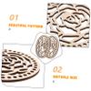 Angoily 2Pcs Wooden Basket Bottoms Round Bases for DIY Crochet Bag Crafting Hollow Wooden Basket Base Supports Detailed Weaving and Knitting Projects Purse Making Supplies view 3