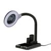 Lab Microscope Accessories 5X/10 40 LED Lights Magnifying Glass Illuminated Magnifier Lamp Loupe Reading/Rework/Soldering Table Lamp view 3