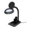 Lab Microscope Accessories 5X/10 40 LED Lights Magnifying Glass Illuminated Magnifier Lamp Loupe Reading/Rework/Soldering Table Lamp view 4