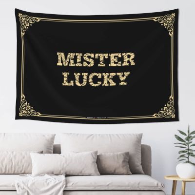 CDWS Vintage Decor Mister Lucky Tapestyr Wall Decor For Bedroom Aesthetic Funny Patio Decor(100X150CM)