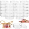 byepica 24 Clear Round Acrylic Favor Boxes with Lids, 3.1 in Party Containers, Small Circle Organizer for Snacks, Jewelry, Crafts, Gifts view 1