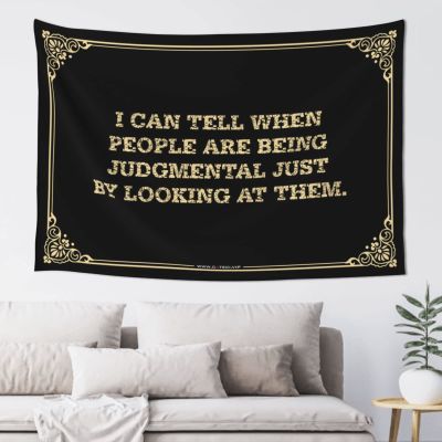 CDWS Door Decorations For Bedroom I Can Tell When People Are Being Judgmental Just By Looking At Them. Tapestyr Sports Bar Decor Wall Decor For Bedroom Aesthetic(100X150CM)