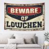 PLOWS Tapastry'S Wall Hanging Beware Of Lowchen Tapestry Bedroom Accessories Man Cabe Decor(100X150CM) view 1