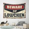 PLOWS Tapastry'S Wall Hanging Beware Of Lowchen Tapestry Bedroom Accessories Man Cabe Decor(100X150CM) view 4