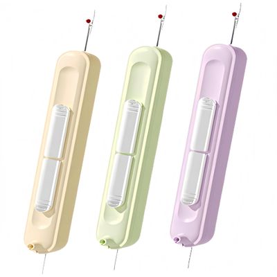 Bepisof 3Pack 2 in 1 Needle Threader Seam Ripper, Automatic Needle Threader Needle Clipper, Quick Loop Sewing Tool for Hand Sewing Quilting Supplies