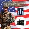 EmWoot 2PCS Three Crosses Patches Embroidered Tactical Morale Patch Hook and Loop(Silvery White) view 3