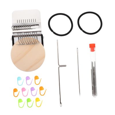 Veemoon Mini Weaving Loom Kit for DIY Projects Wooden Mending Loom for Clothes Repair Compact Weaving Machine for Ages Easy to Use for Beginners and Experienced