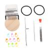 Veemoon Mini Weaving Loom Kit for DIY Projects Wooden Mending Loom for Clothes Repair Compact Weaving Machine for Ages Easy to Use for Beginners and Experienced view 1