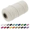 Coarse twine, framing threads, nylon braided threa Macrame Cord 1.5mm x 100m, Thick Rope Yarn Natural Cotton Cord, Macrame String for DIY Crafts, Plant Hangers, Wall Hangings, Decorations (Red)(Bean G view 1