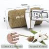 Coarse twine, framing threads, nylon braided threa Macrame Cord 1.5mm x 100m, Thick Rope Yarn Natural Cotton Cord, Macrame String for DIY Crafts, Plant Hangers, Wall Hangings, Decorations (Red)(Bean G view 2