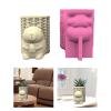 Elnwnnkc Succulent Planter Mold, Capybaras Shaped Silicone Flower Pot Molds for Concrete Epoxy Resin, Cute Plaster Candle Holder Jewelry Storage Box Makeup Pen Holder Ornament Mould view 2
