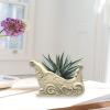 Elnwnnkc Succulent Planter Mold, Christmas Sleigh Shaped Silicone Flower Pot Molds for Concrete Epoxy Resin, Plaster Candle Holder Jewelry Storage Box Makeup Pen Holder Mould Table Ornament Mould view 3